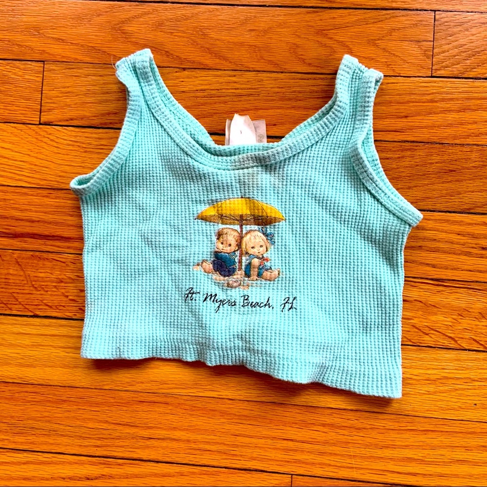 Vintage Toddler Beach Crop Top Fort Meyers FL